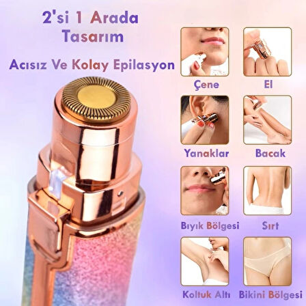 Leyloş Simli 2'si 1 Arada Yüz Kaş Bıyık Epilatör