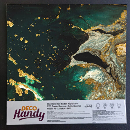 Leyloş Decohandy Pvc Yapışkanlı Yer Karosu 30x30cm 4'lü Paket - Green Edition 0,36m2