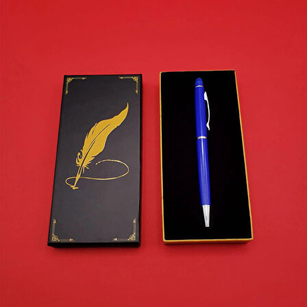 Leyloş Kutulu Mavi Touchpen Tükenmez Kalem