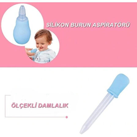 Leyloş 8 Parça Bebek Bakım Seti Mavi Renk