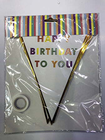 Leyloş Happy Birthday To You Flama Bayrak Süsü
