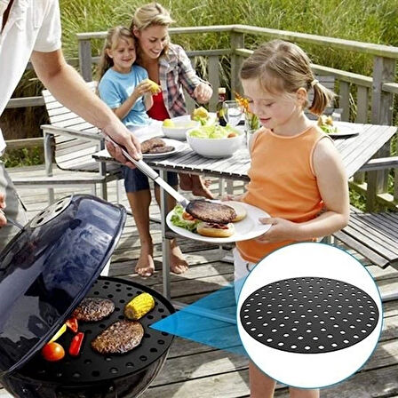 Buffer® Renkli Isıya Dayanıklı Yıkanılabilir Silikon Fırın Ve Airfryer Yuvarlak Pişirme Matı 23 Cm