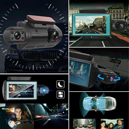 Buffer® Araç İçi & Dışı Çift Lensli Wifi Kamera – 1080p Hd,gece Görüşlü, G-sensörlü Dvr Dashcam