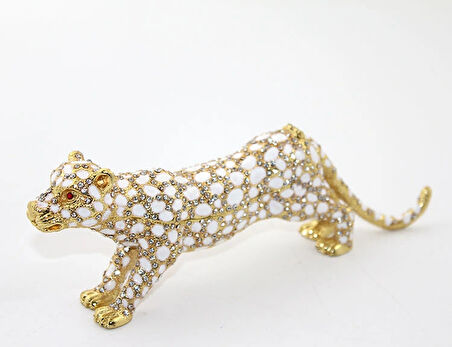 Leyloş Swarovski Taşlı Tekli Leopar Model 5