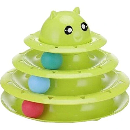 Leyloş 3 Katlı Kedi Oyuncağı Turntable Cat Toy