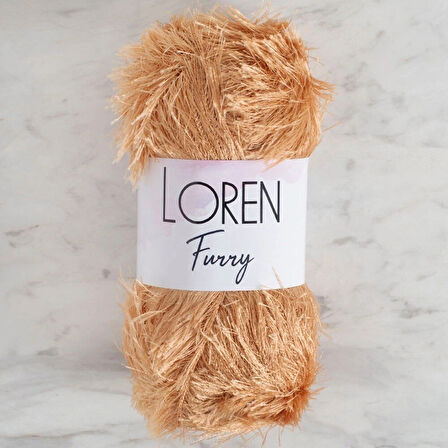 Loren Furry Bej El Örgü İpi - Rf0054 - 34061