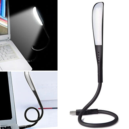 Buffer® Usb Girişli 14 Ledli 3 Kademeli Dokunmatik Masa/kitap Okuma Lambası Ledi Siyah