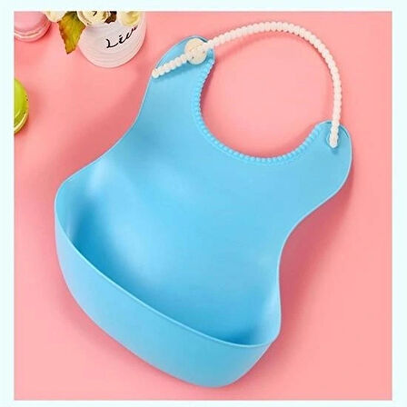 Buffer® Çocuk Bebek Mama Önlüğü Dökülme Engelleyici Bükülebilir Mavi