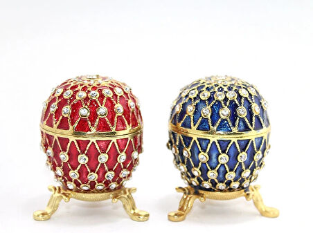 Leyloş Swarovski Taşlı Tekli Yumurta Model 1