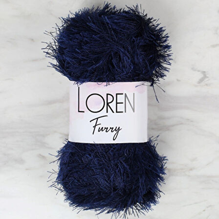 Loren Furry Lacivert El Örgü İpi - Rf005 - 34044
