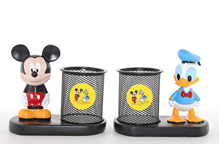 Leyloş Polyester Mickey Mouse Ve Duffy Duck Kalemlik