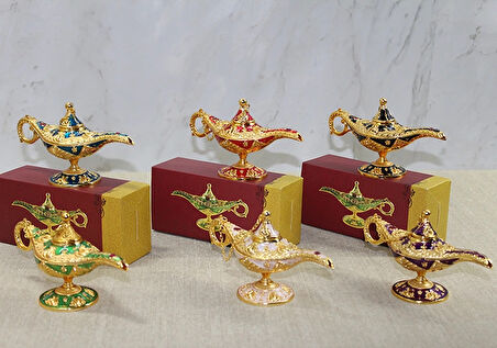 Leyloş Mineli Metal Alaaddin Lambası Model 4