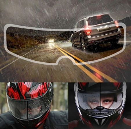 Leyloş Motosiklet Kaskı Yağmur Kaydırıcı