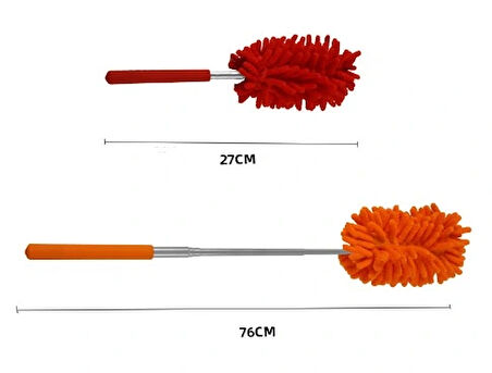Leyloş Teleskopik Mikrofiber Toz Alma Fırçası