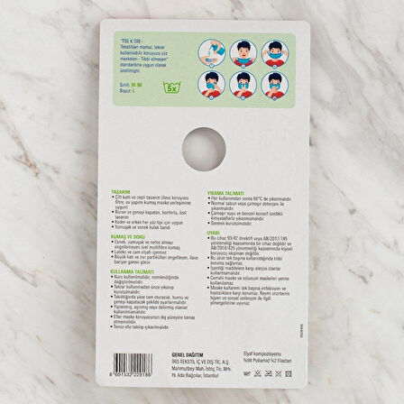 Loren 3 Lü Paket Yıkanabilir Maske