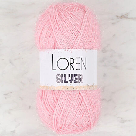 Loren Silver Toz Pembe El Örgü İpi - Rs0013 - 34074