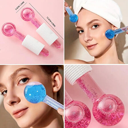 Buffer® Buz Küre Yüz Ve Göz Soğuk Masaj Ve Terapi Topu Leke Önleyici Cilt Bakımı Göz Altı Terapi Topları