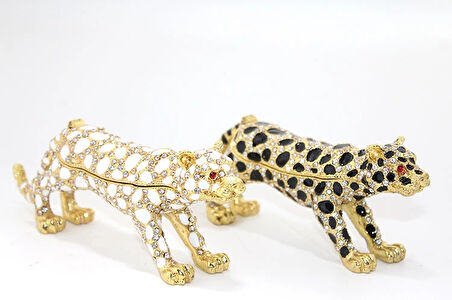 Leyloş Swarovski Taşlı Tekli Leopar Model 1