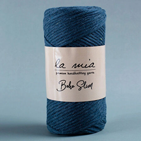 La Mia Boho Slim Havacı Mavi El Örgü İpi -l110 - 34199