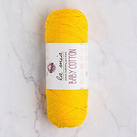 La Mia Baby Cotton Hardal Sarısı El Örgü İpi - L003 - 33632