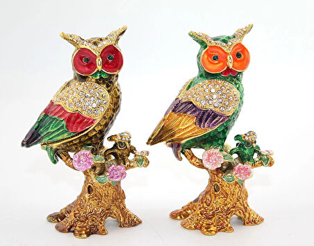 Leyloş Swarovski Taşlı Tekli Baykuş