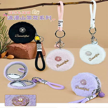 Leyloş Peluş Tasarımlı Anahtarlık Cep Aynası