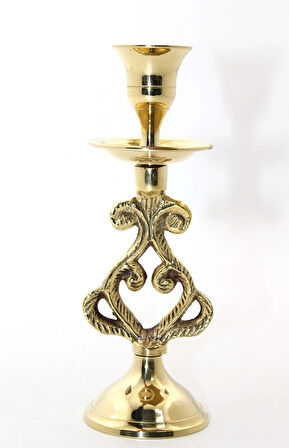 Leyloş Tekli Pirinç Şamdan Model 5