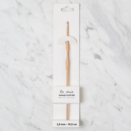 La Mia Whitewood 2.5 Mm 15.5 Cm Ahşap Yün Tığ