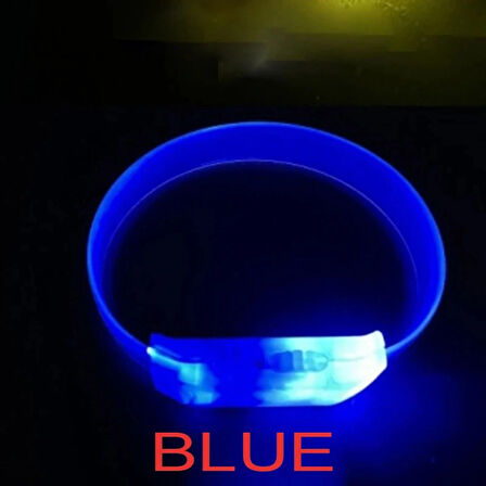 Leyloş 3 Modlu Pilli Led Işıklı Esnek Parti Bilekliği Mavi