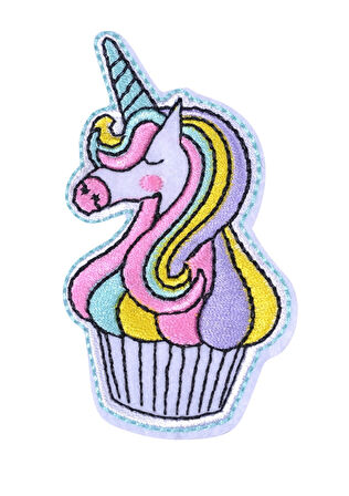 Aplike Ütü İle Yapışan Unicorn Pembe Arma 5x4 Cm
