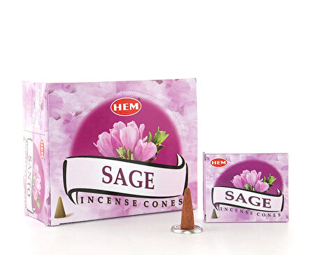 Leyloş Sage Aromalı Konik Tütsü