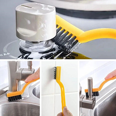 Buffer®  3 Lü Detaylı Temizlik Bakır,demir Ve Sert Plastik Tel Fırça