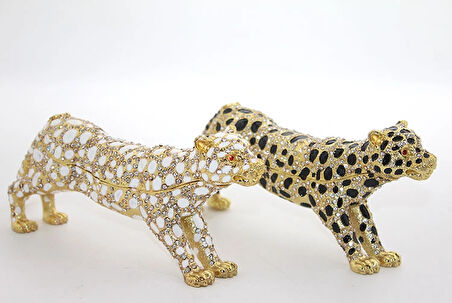 Leyloş Swarovski Taşlı Tekli Leopar Model 4