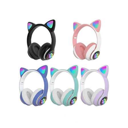 Leyloş Kedi Figürlü Bluetooth Kulaklık