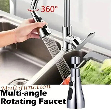 Leyloş Metalik Musluk Başlığı 3 Fonksiyon