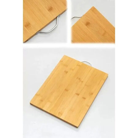 Leyloş Metal Saplı Bambu Kesim Panosu