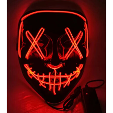 Leyloş Led Işıklı Turuncu Maske