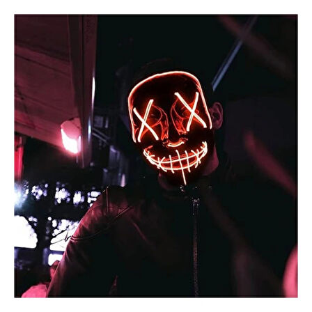 Leyloş Led Işıklı Turuncu Maske