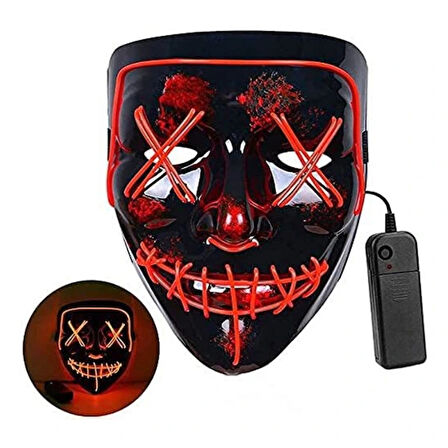 Leyloş Led Işıklı Turuncu Maske