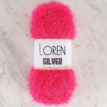 Loren Silver Fuşya El Örgü İpi - Rs0021 - 34077
