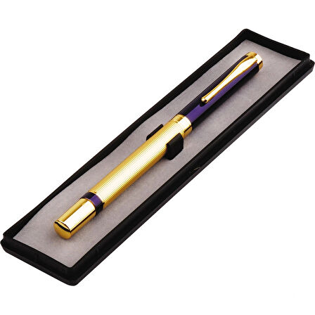 Leyloş Kutulu Lacivert Gold Tasarım Roller Kalem