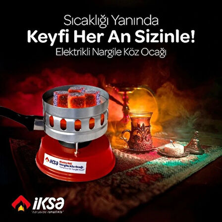 Leyloş Yuvarlak Galvaniz Elektrikli Nargile Köz Ocağı