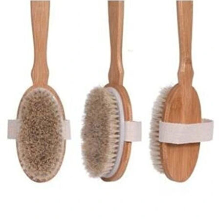 Leyloş Organik Doğal At Kılı Banyo Fırçası
