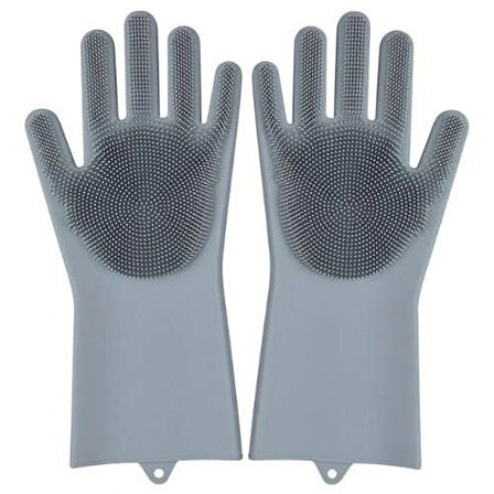 Leyloş Sihirli Isıya Dayanıklı Silikon Çok Amaçlı Bulaşık Eldiven Fırçası Magic Gloves