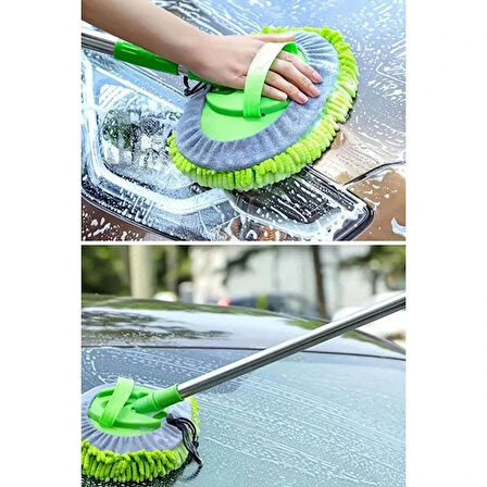 Leyloş Yedek Bezli Mikrofiber Araba Yıkama Fırçası