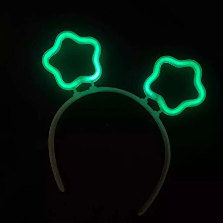 Leyloş Glow Stick Karanlıkta Yanan Fosforlu Yıldız Taç 12 Adet