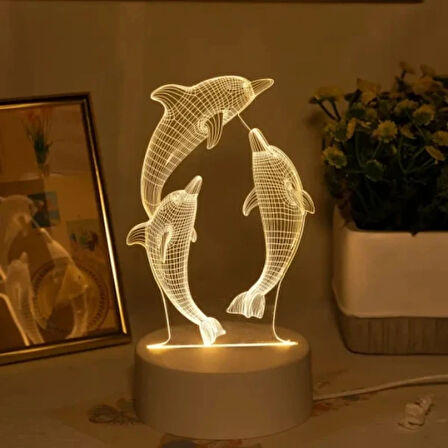 Leyloş Yunus Tasarımlı Gece Lambası