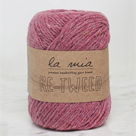 La Mia Re-tweed Gül Kurusu Melanj El Örgü İpi - L140 - 34417