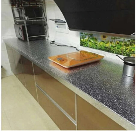 Leyloş Alüminyum Folyo Yapışkanlı Mutfak Koruyucu Folyo 2 Metre