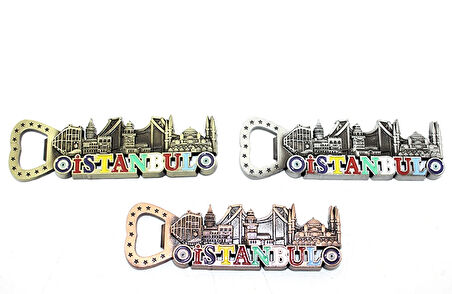 Leyloş İstanbul Temalı Metal Magnet Ve Açacak Model 3